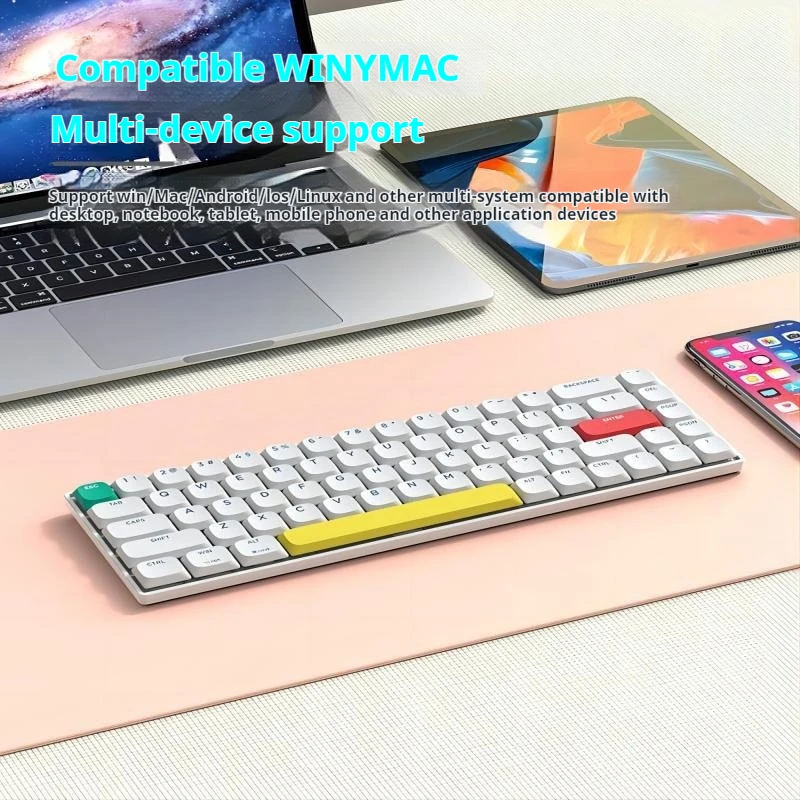 Xinmeng C68 низкоосевая механическая клавиатура беспроводная Офисная Клавиатура с