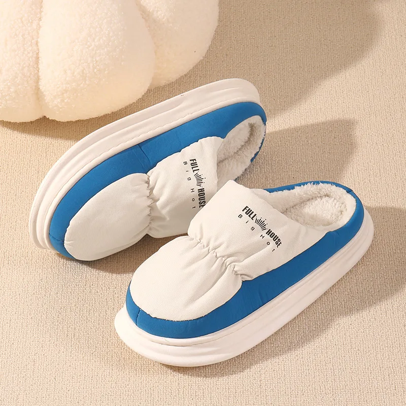 

Winter Hot Sale Cheap Shoes for Men Women Fashion Warm Plush Slippers Men Comfy Platform Slippers Indoor House Pantuflas Hombre