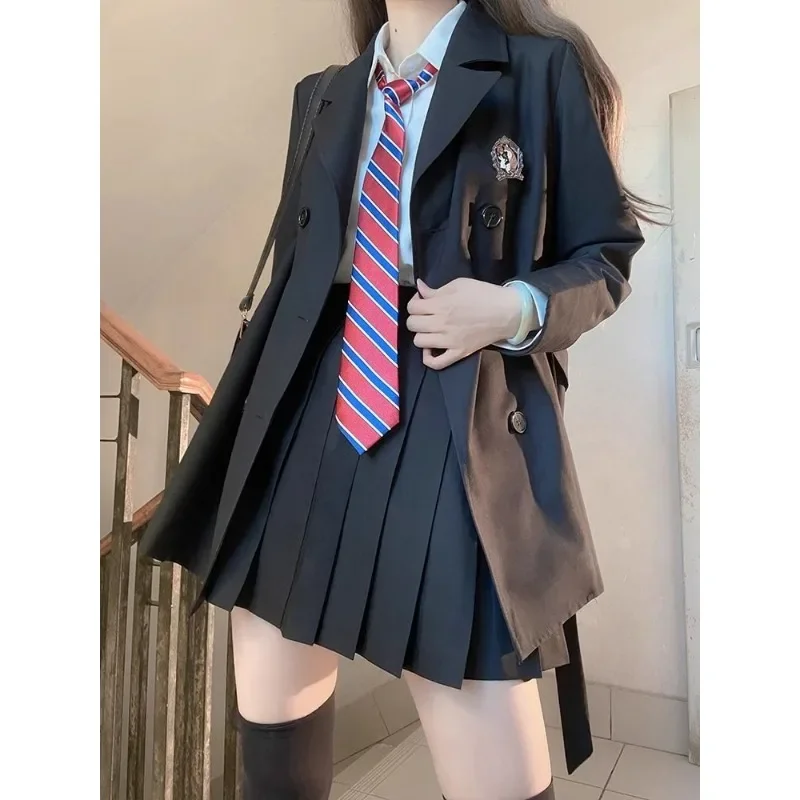 Xgoth JK юбка комплект с лацканами свободные повседневные пальто топы белые рубашки