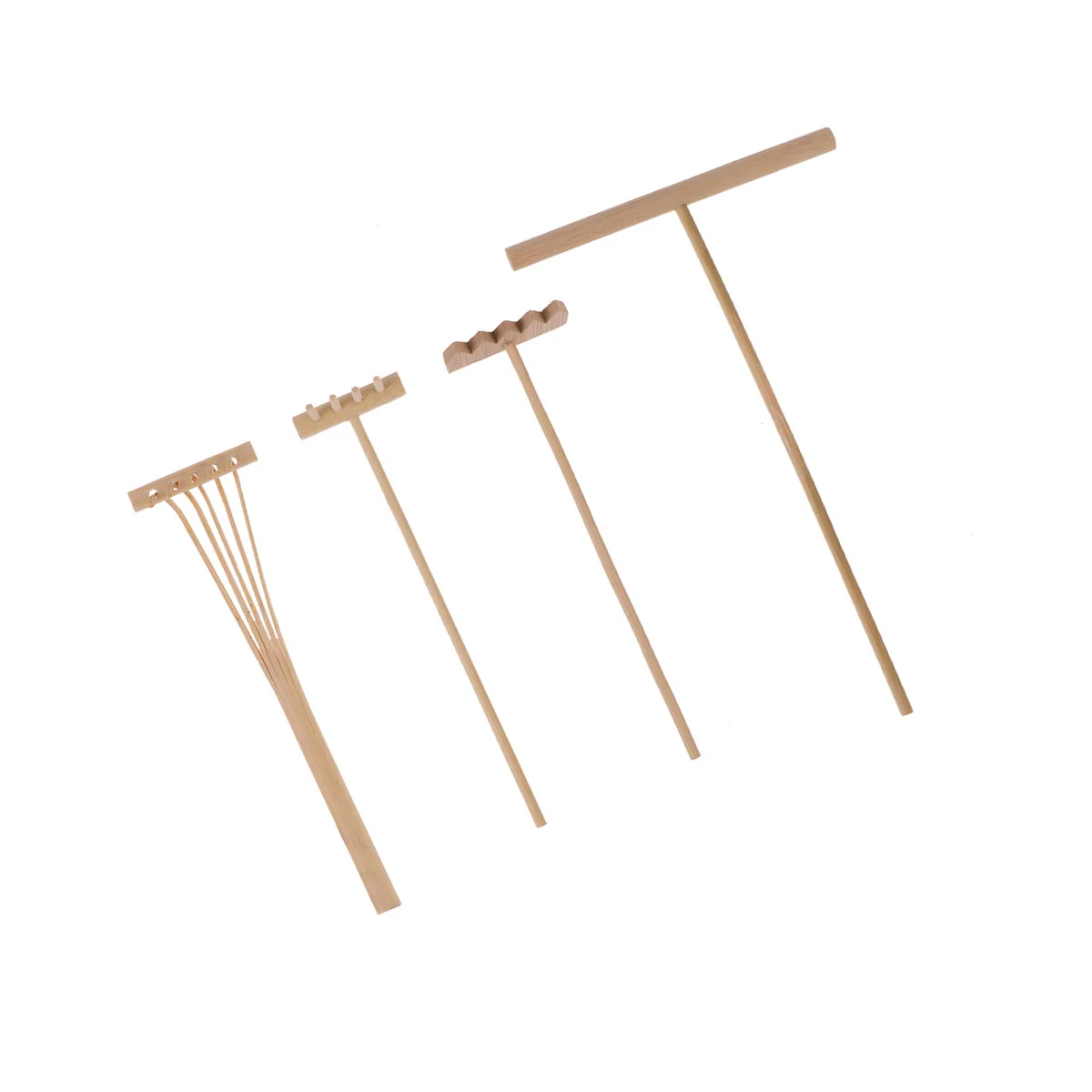 

Garden Rake Zen Mini Sand Accessories Miniature Meditation Bamboo Tools Wooden Japanese Tooth Rakes Tabletop Five Tray Sandbox