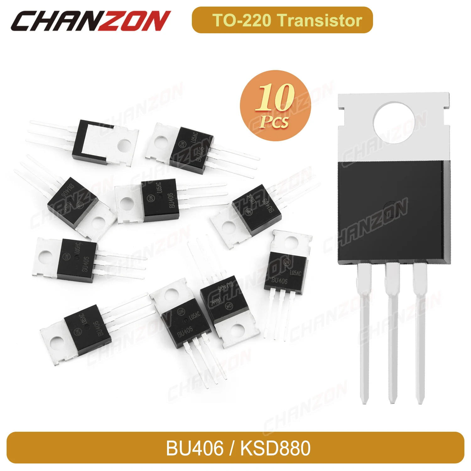 10 шт., Мощный транзистор TO220 Bu406 Ksd880 Npn, 200 в, 7A, 60 В, 3 А