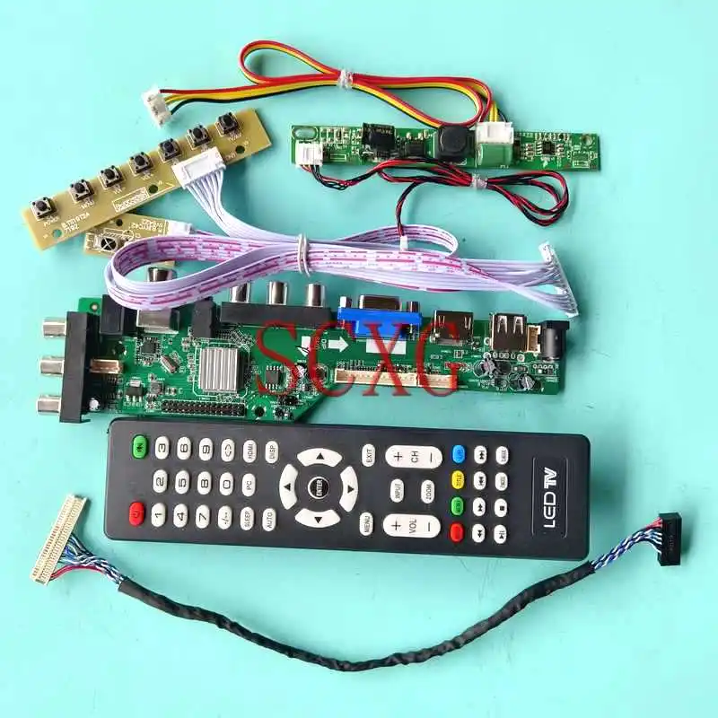 

For LM230WF7 LM230WF8 LM230WF9 DVB LCD Monitor Controller Board 23" DIY Kit 1920*1080 30 Pin LVDS VGA HDMI-Compatible AV USB RF
