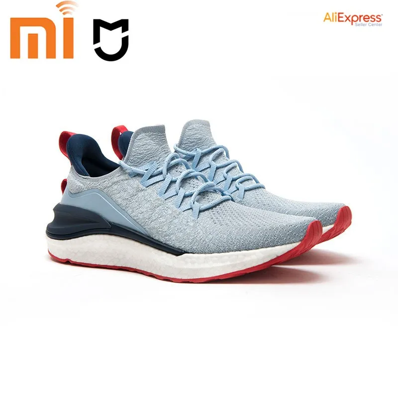 

100% Original Xiaomi Mijia Sneakers 4 Men's Outdoor Sports Uni-moulding 4D Fishbone Lock System Knitting Upper Men Running Shoes