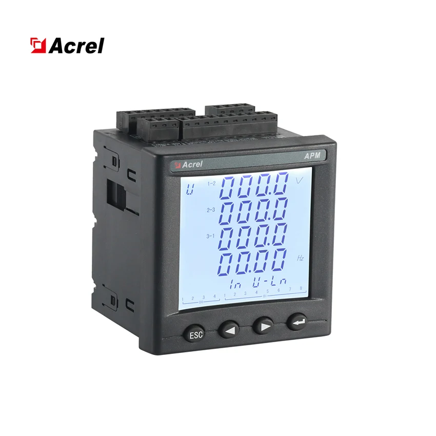 

APM800-MCE AC power analyzer three phase panel meter network multifunction ethernet energy meter Class 0.5S LCD display