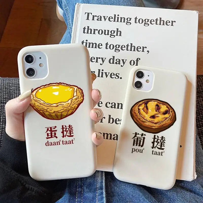 

Chinese Food Pastry Sushi Phone Case for iPhone 11 12 13 Mini Pro Xs Max 8 7 6 6S Plus X XR Solid Candy Color Case