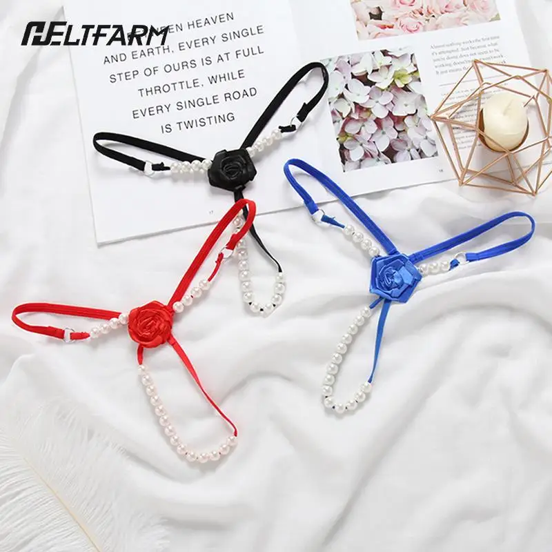 Женские трусы микро стринги женское нижнее белье с жемчугом