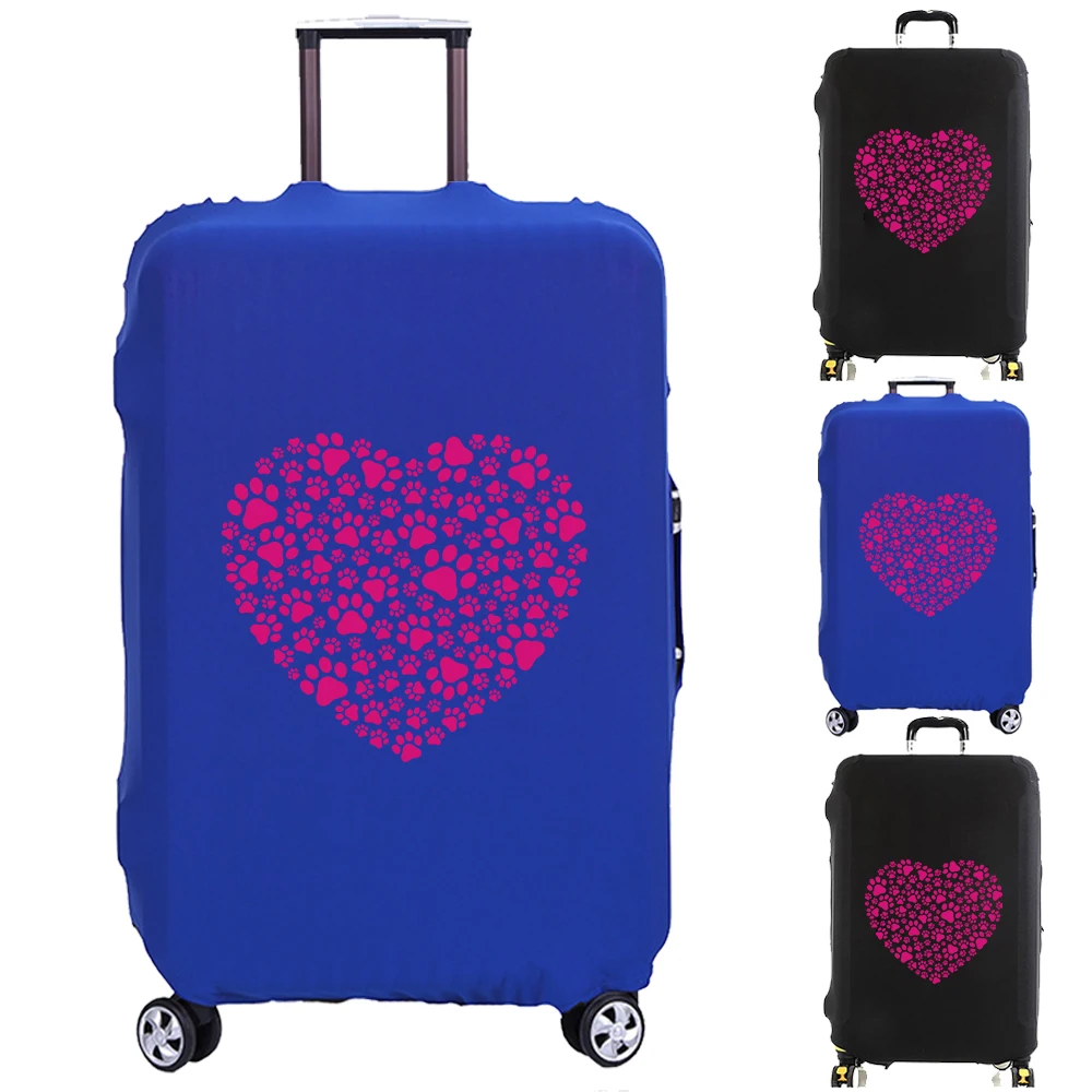 

Pink Footprints Print Luggage Cover Suitcase Protector Thicker Elastic Dust Cover for 18-32 Inch Trolley Case Travel Accessories