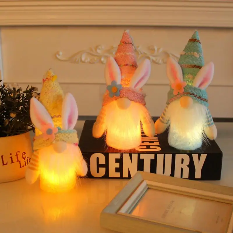 

Soft Skin Easter Shining Rabbit Creative Dolls Creative Festive Atmosphere Easter Day Theme Design Creative Easter Bunny Cute