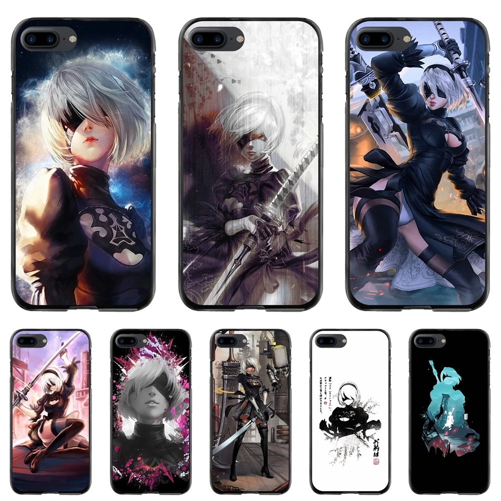 

Protective Phone Case For iPod Touch iPhone 11 12 Pro MAX 4S 5 5S SE 6 6S 7 8 Plus X XR XS Nier Automata 2B Japan Ink