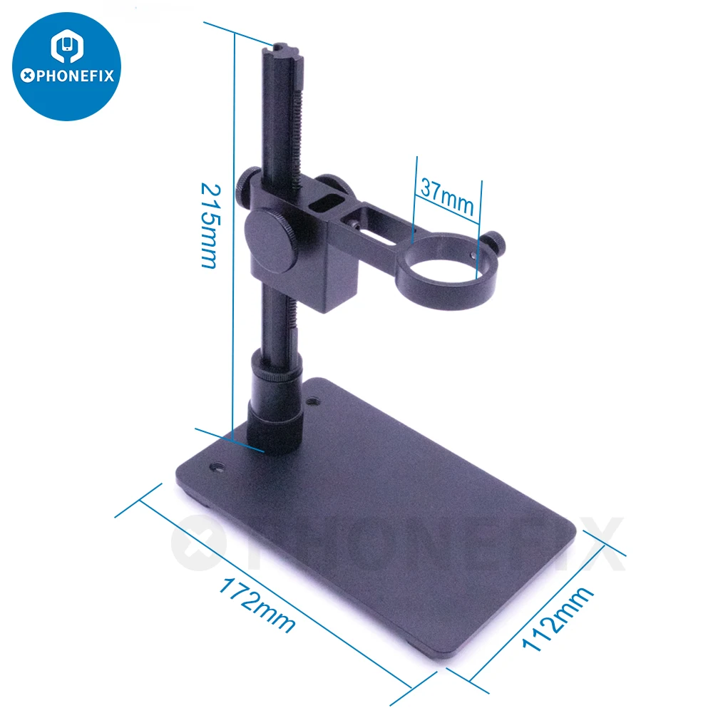 

Portable Aluminum Alloy Stand USB Microscope Holder Bracket Mini Foothold Table Stand Frame for Microscope Repair Soldering