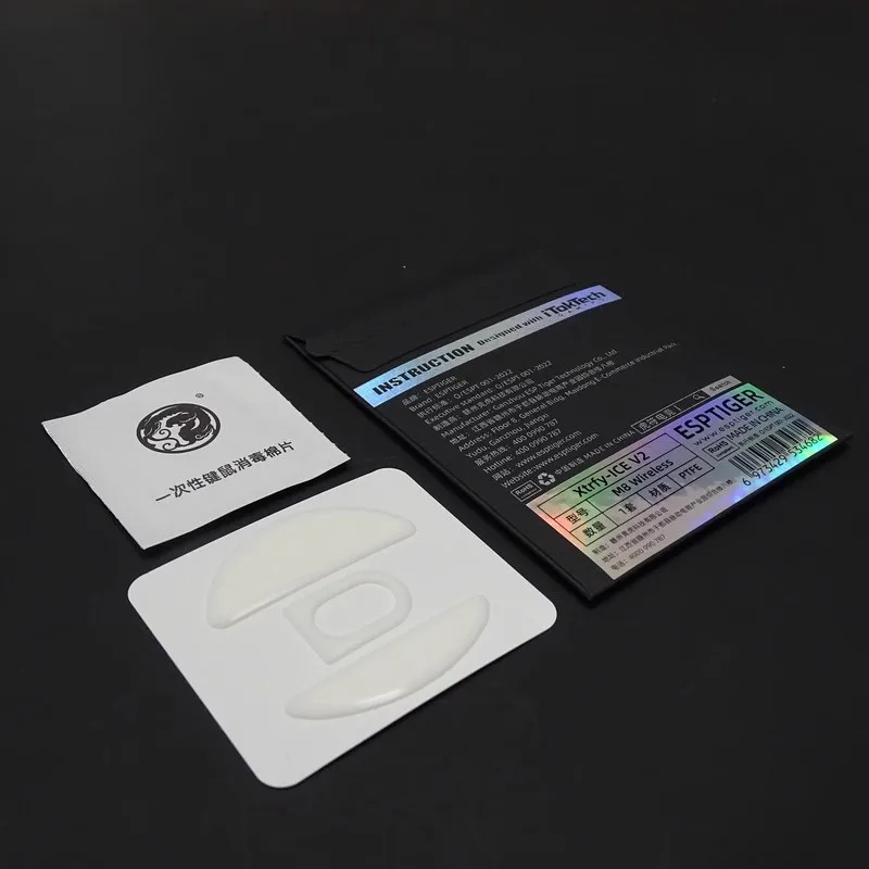 1 упаковка оригинальные коньки мыши Esptiger ICE V2 для Xtrfy M8 беспроводная мышь M8W белая дуга Esports ПТФЭ мыши ножки скользят