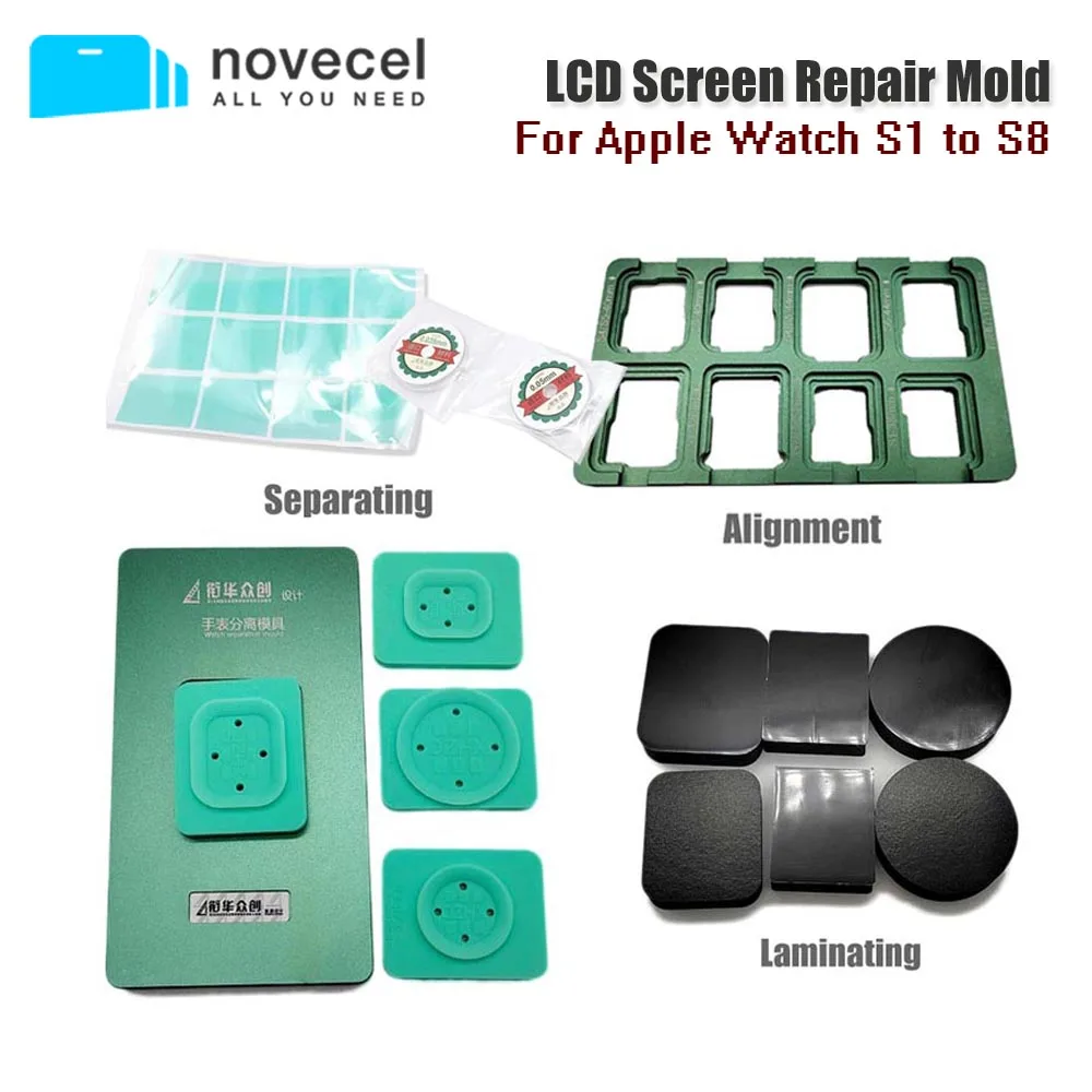

LCD Screen Refurbish Mold Separating / Alignment / Laminating Mould for Apple Watch iWatchS1 S2 S3 S4 S5 S6 S7 S8 Repair Tools