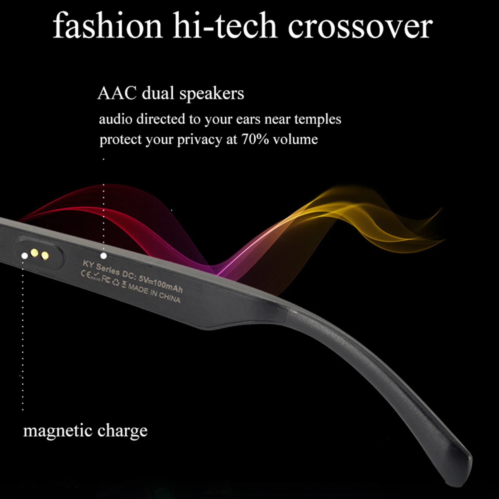 Беспроводные смарт-очки BT5.0 наушники для звонков аудио музыки интеллектуальные