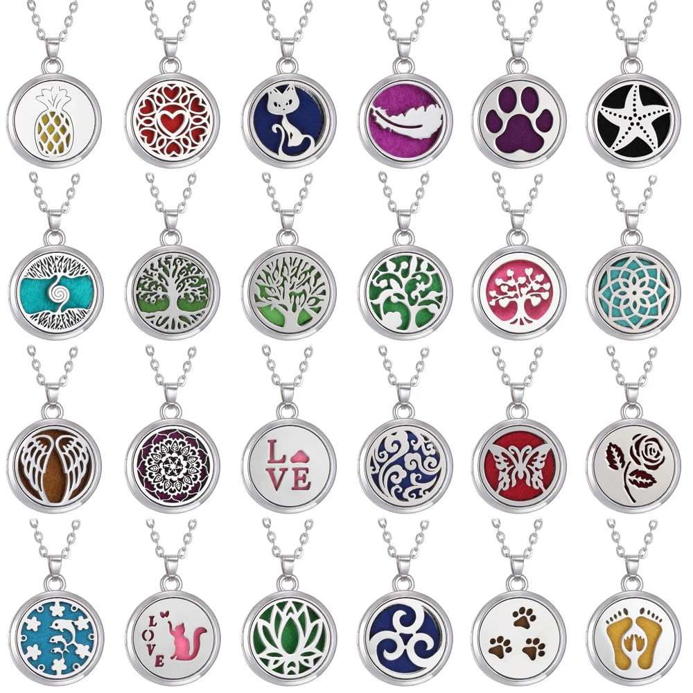 Древо жизни ароматическая коробка ожерелье магнитный ароматерапия из