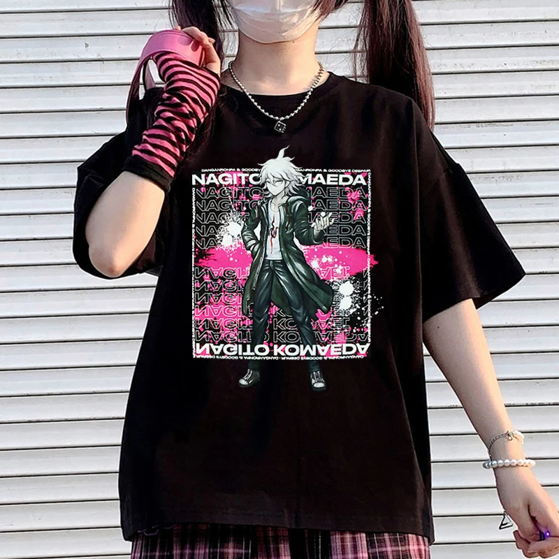 Футболка с коротким рукавом Danganronpa Y2k летняя футболка изображением данганронпы