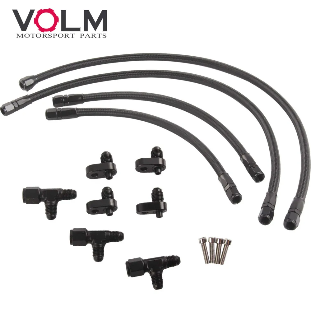 

Steam Vent Kit 4 AN / Complete LS3 L99 Cooling Coolant Crossover / BLACK