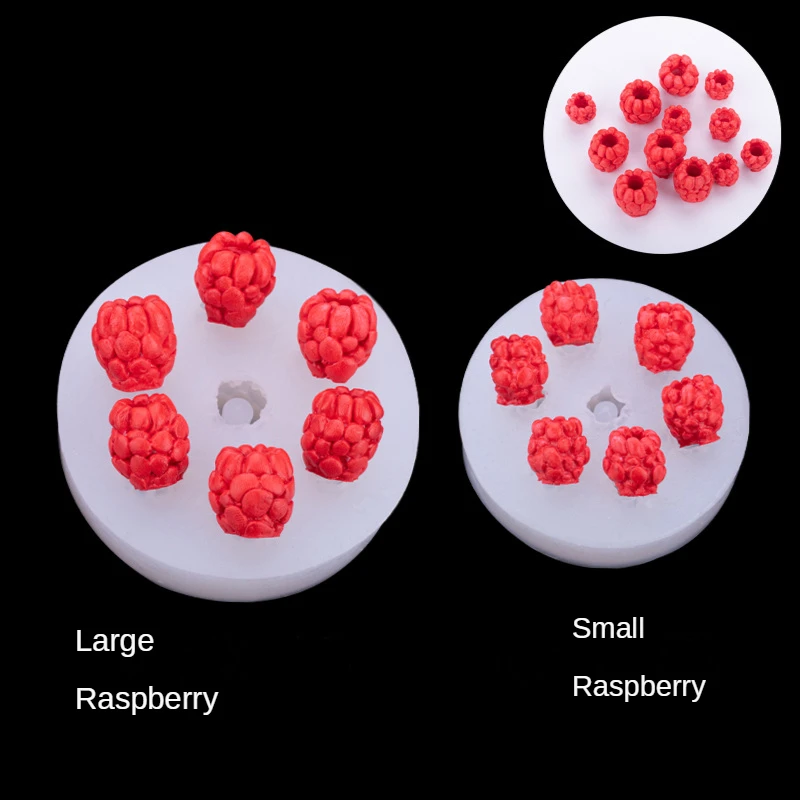 

Raspberry Strawberry 3D Silicone Mold DIY Emulational Fruit Cake Dessert Table Decorative Accessories Soft Candy Mold Bakeware