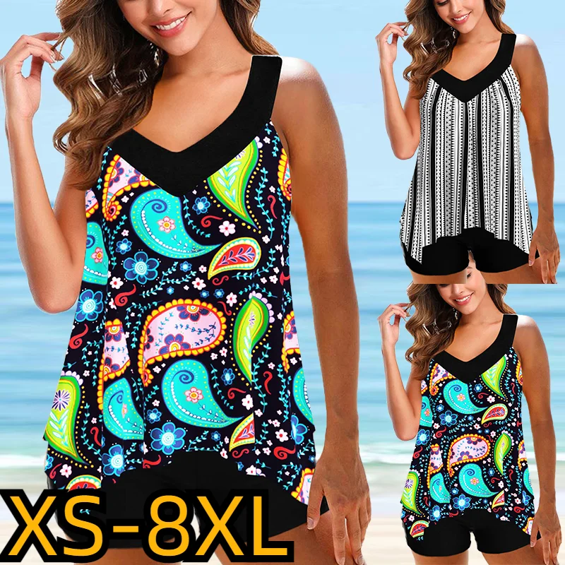 

2023 New Summer Tankini Sets Female Swimwear Beach Wear Two-Piece Bathing Suit Women's Swimming Suit Sexy High Waist Swimsuits