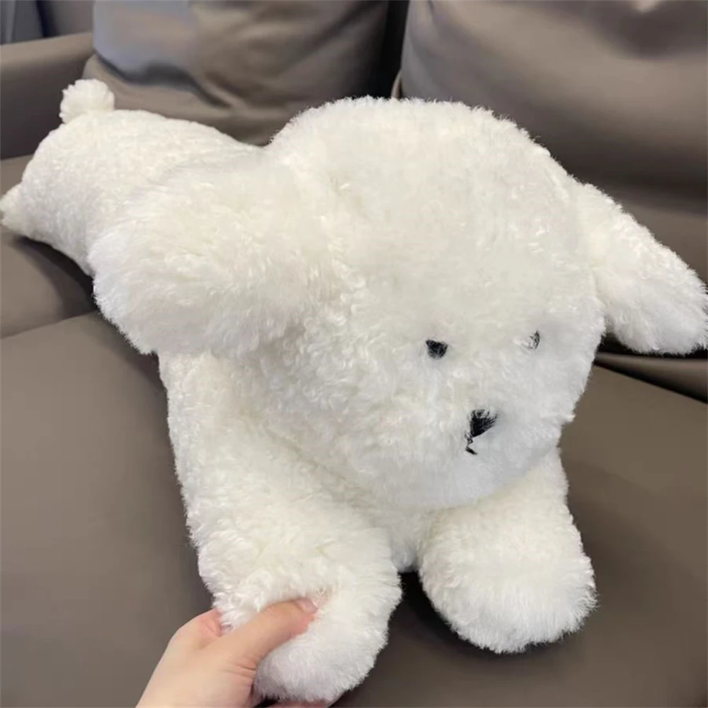 

120cm Lifelike Bichon Frise Plush Toy Super Long Dog Pillow Animal Doll Soft Stuffed Backrest For Daughter Girl Birthday Gift