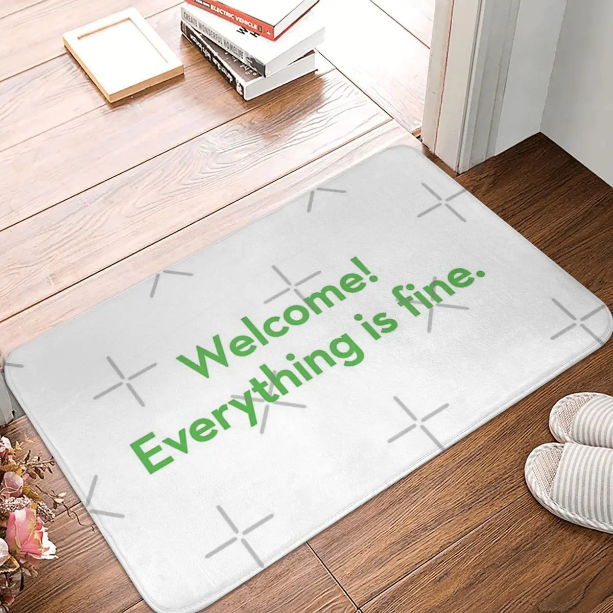 

Welcome! Everything Is Fine 60x40cm Carpet Polyester Floor Mats Holiday Doorway Gifts