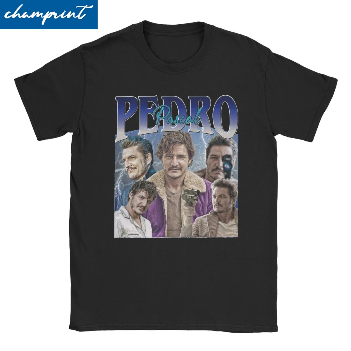 

Pedro Pascal Homage T-Shirts Men Women Novelty Pure Cotton Tee Shirt Crewneck Short Sleeve T Shirts Gift Idea Tops