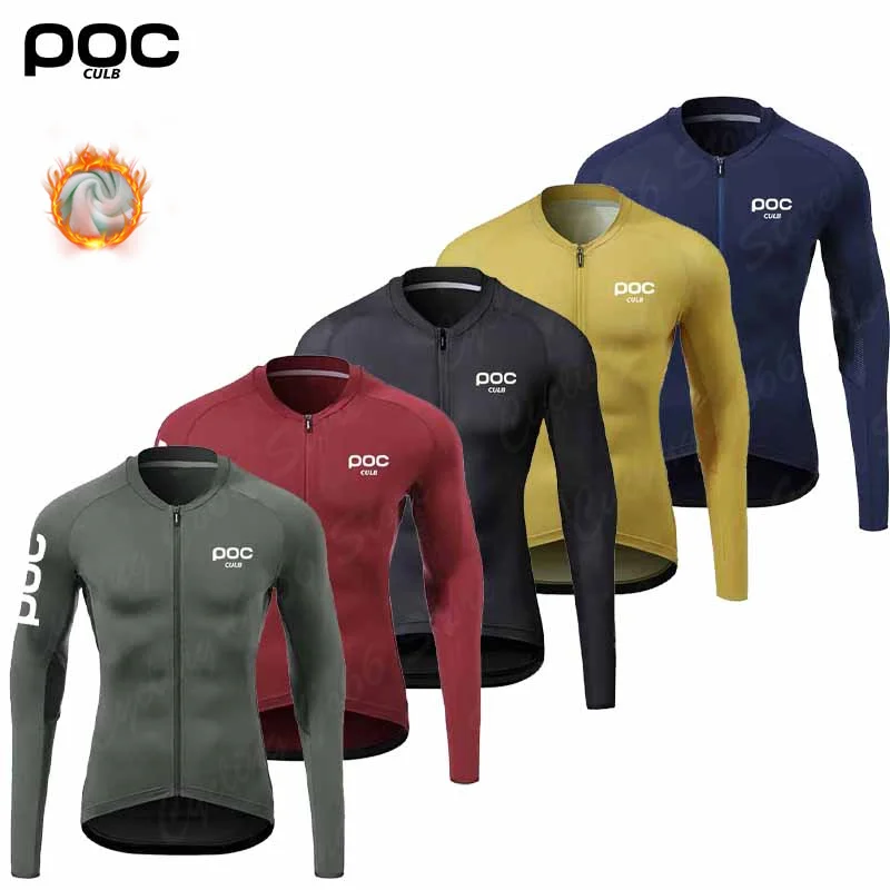 

2023 POC Mens Winter Thermal Cycling Jersey men MTB Bike Coat Bicycle Clothing Long Sleeve Cycling jerseys Ciclismo Jackets