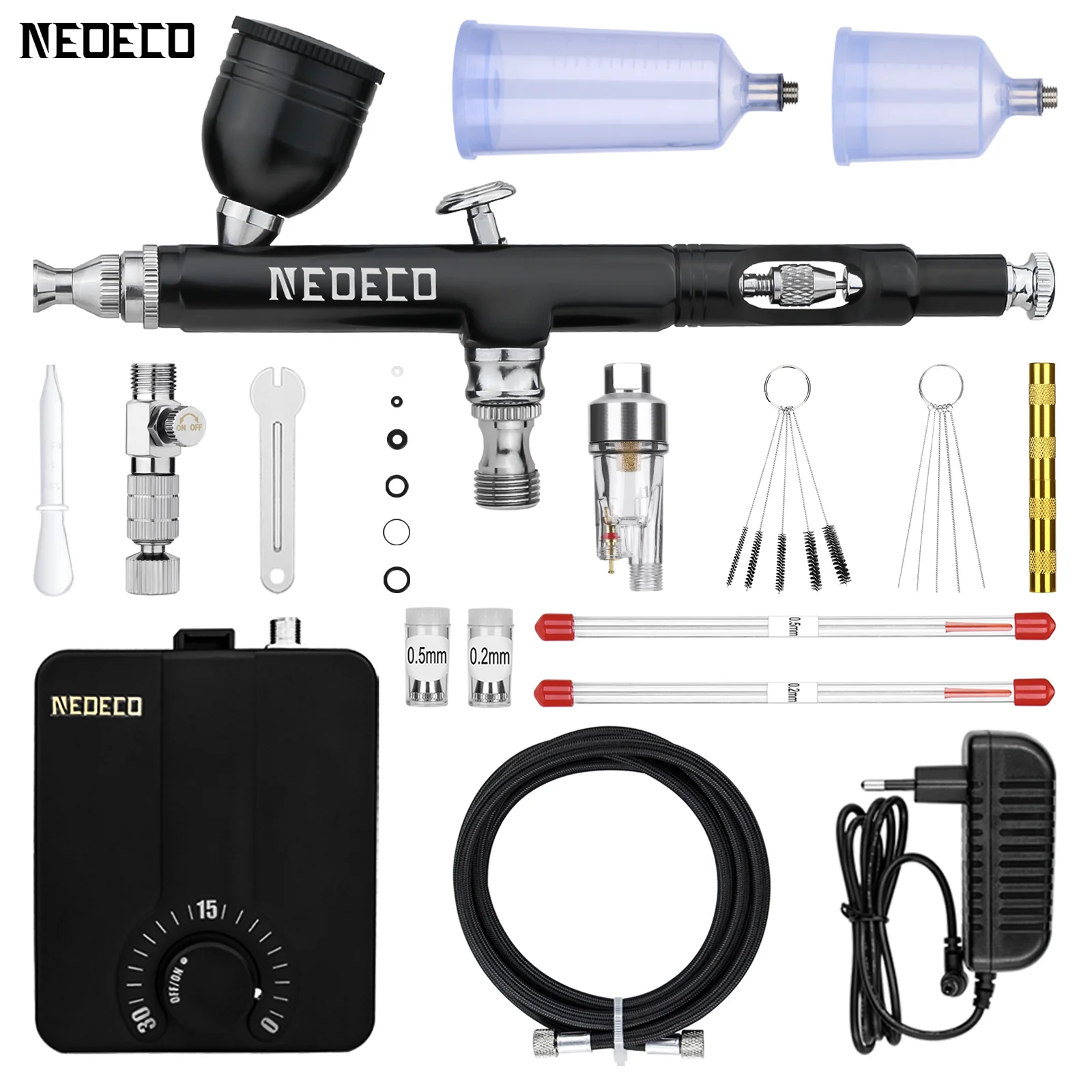 

Портативный набор аэрографов NEOECO NCT-SJ33B500K-S1 30psi