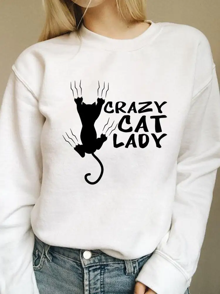 

Cat Funny Sweet Pet Cute Autumn Spring Fashion Graphic Sweatshirts Casual Print Female Women Long Sleeve Clothing Pullovers