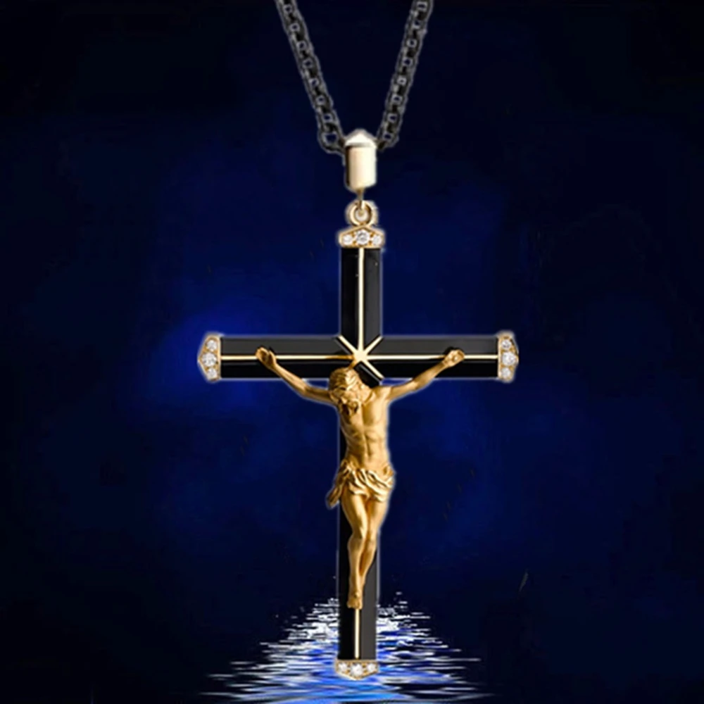 

Изысканное креативное ожерелье с крестом для молитвы с Иисусом, серебряное христианское ожерелье с подвеской, ювелирные аксессуары
