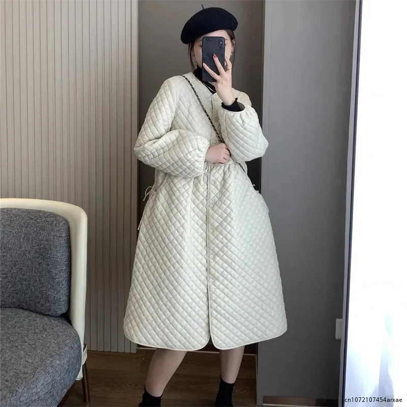 

Модные зимние куртки, стеганые плотные пальто, женская одежда, длинные парки больших размеров, зимние хлопковые пальто, Тренч