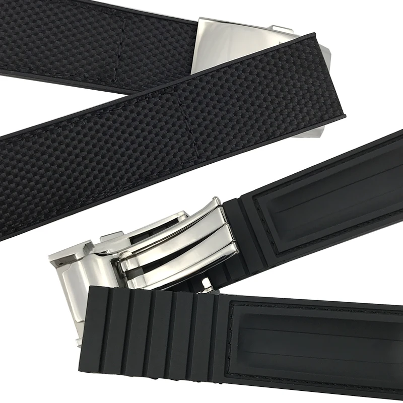 Ремешок из нейлоновой ткани для наручных часов резиновый браслет с пряжкой