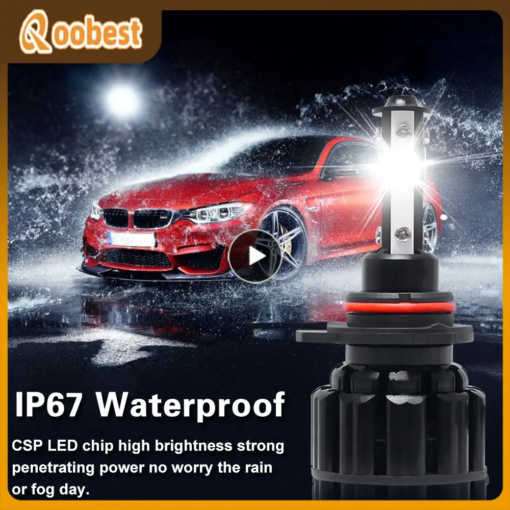 

6500k Led Headlight Multifunctional Car Led Headlight Waterproof Practical Fog Light Car Accessories 9012 Auto Lights Lamp Bulb