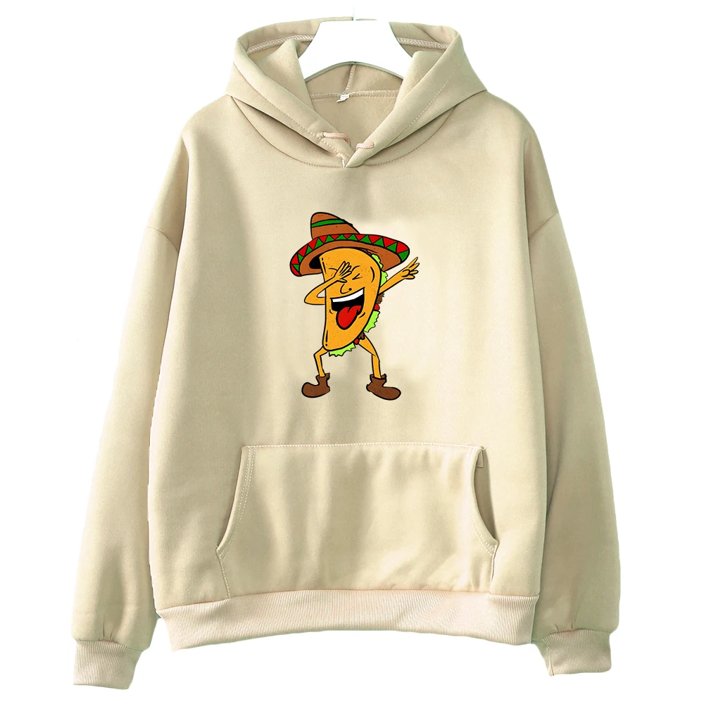 Dabbing Taco Cinco De Mayo Hoodies  Funny Mexican Dab Printed Sweatshirt Women Men Cartoon Retro Pullovers Hooded Clothes Hoodie
