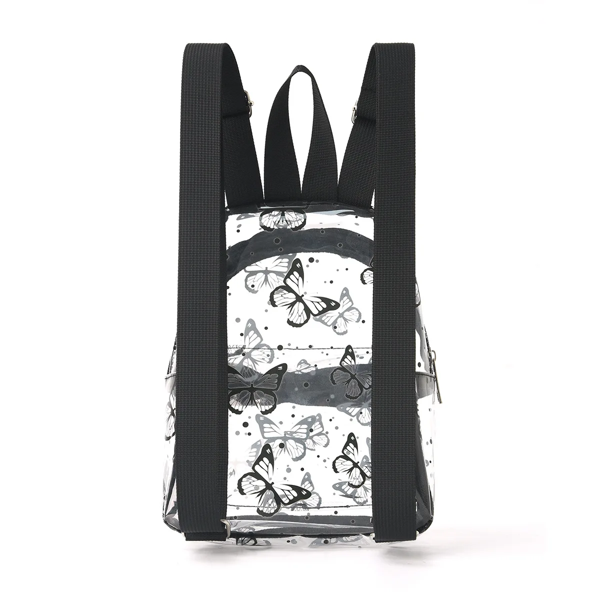 Рюкзак женский водонепроницаемый из ПВХ Модный ранец с бабочками для студентов