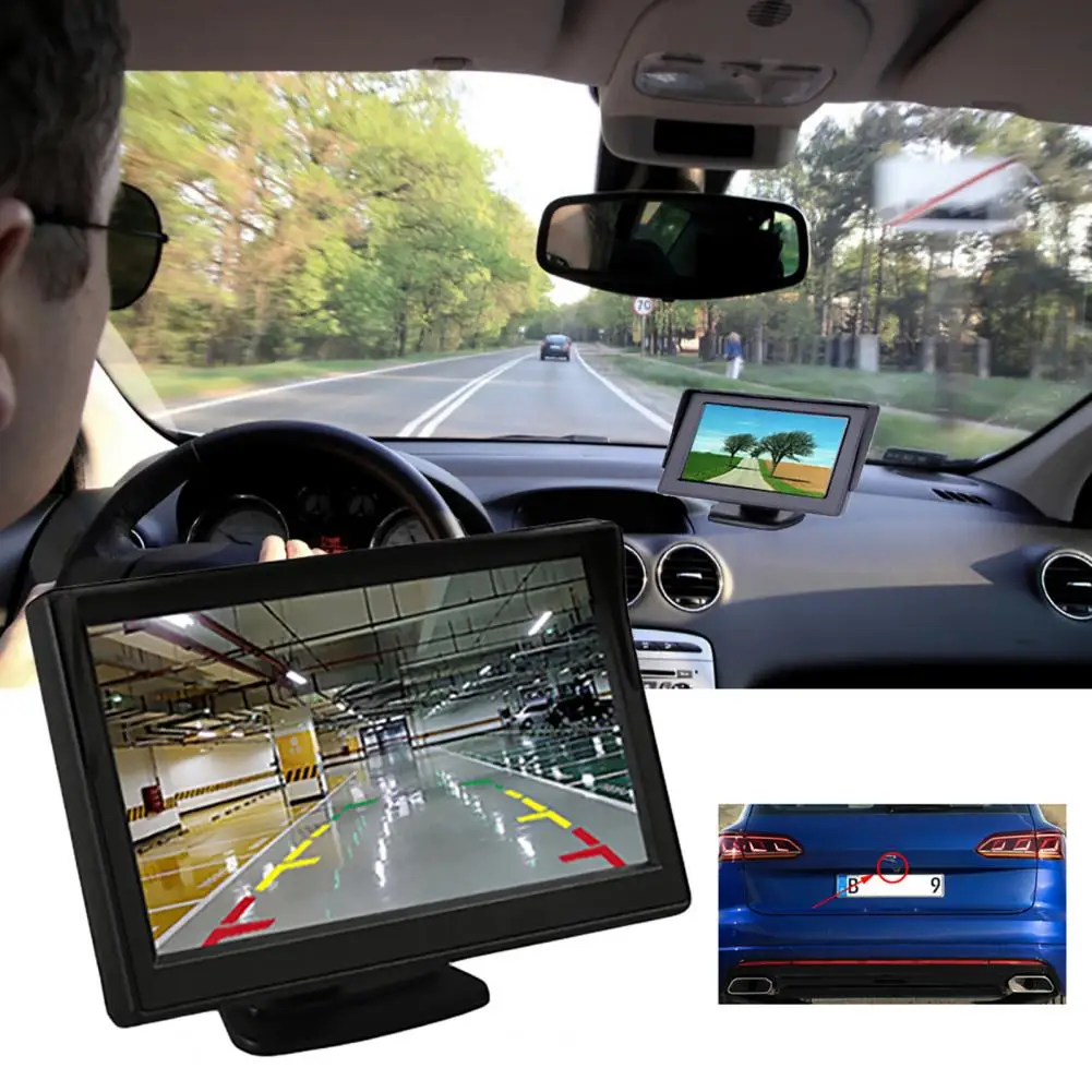 

Автомобильное зеркало заднего вида с камерой заднего вида, 4,3 дюйма