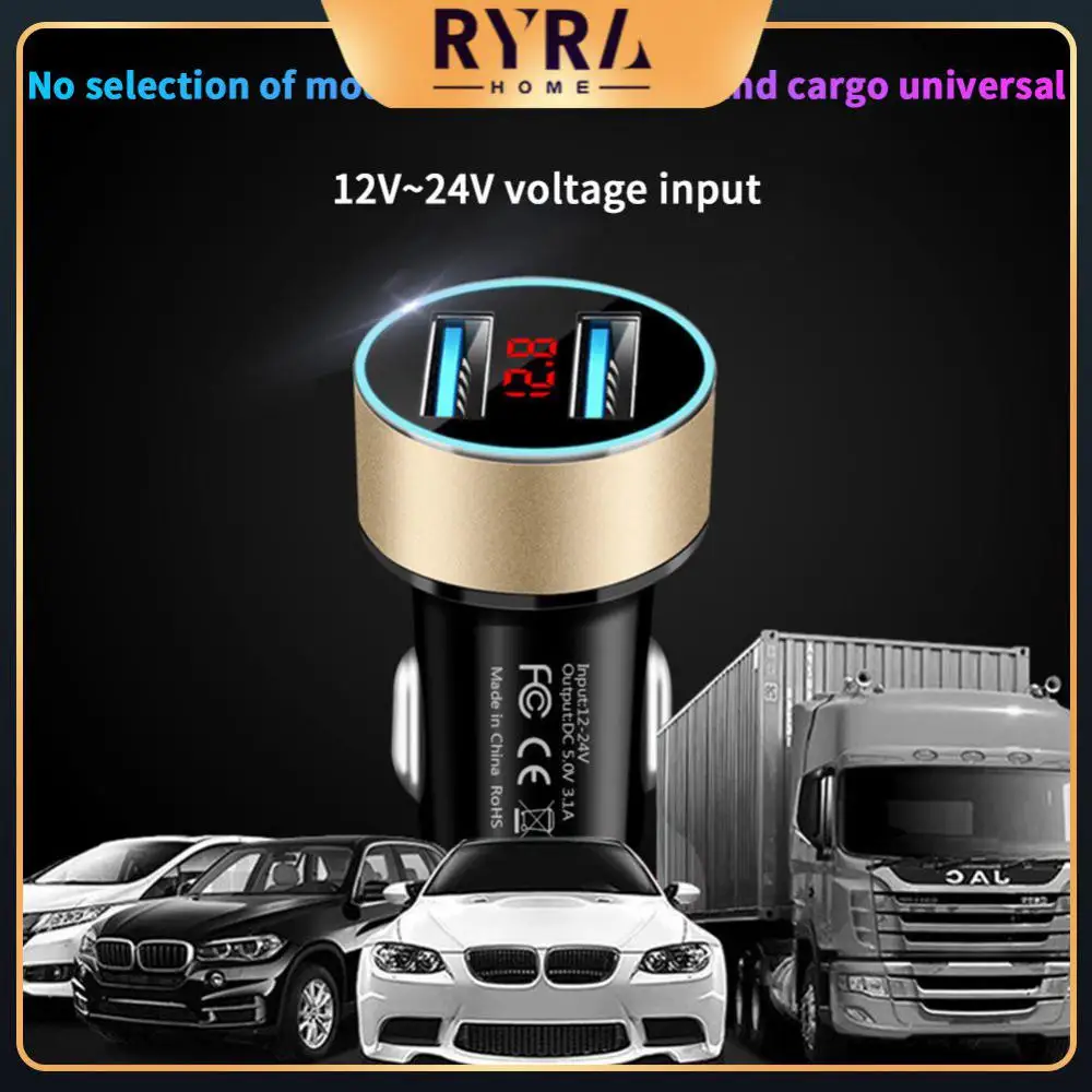

Qc3.0 Cigarette Lighter Fast Charge One Drag Two Car Charger Pd Digital Display Dual Usb Car Charger Adapter Car Accessories