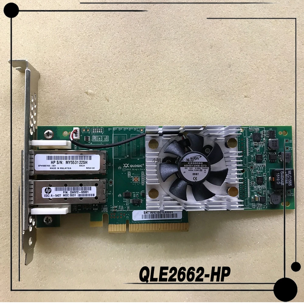 Для HP QW972A 699765 -001 SN1000Q 16 ГБ Двухпортовая оптоволоконная карта QLE2662-HP