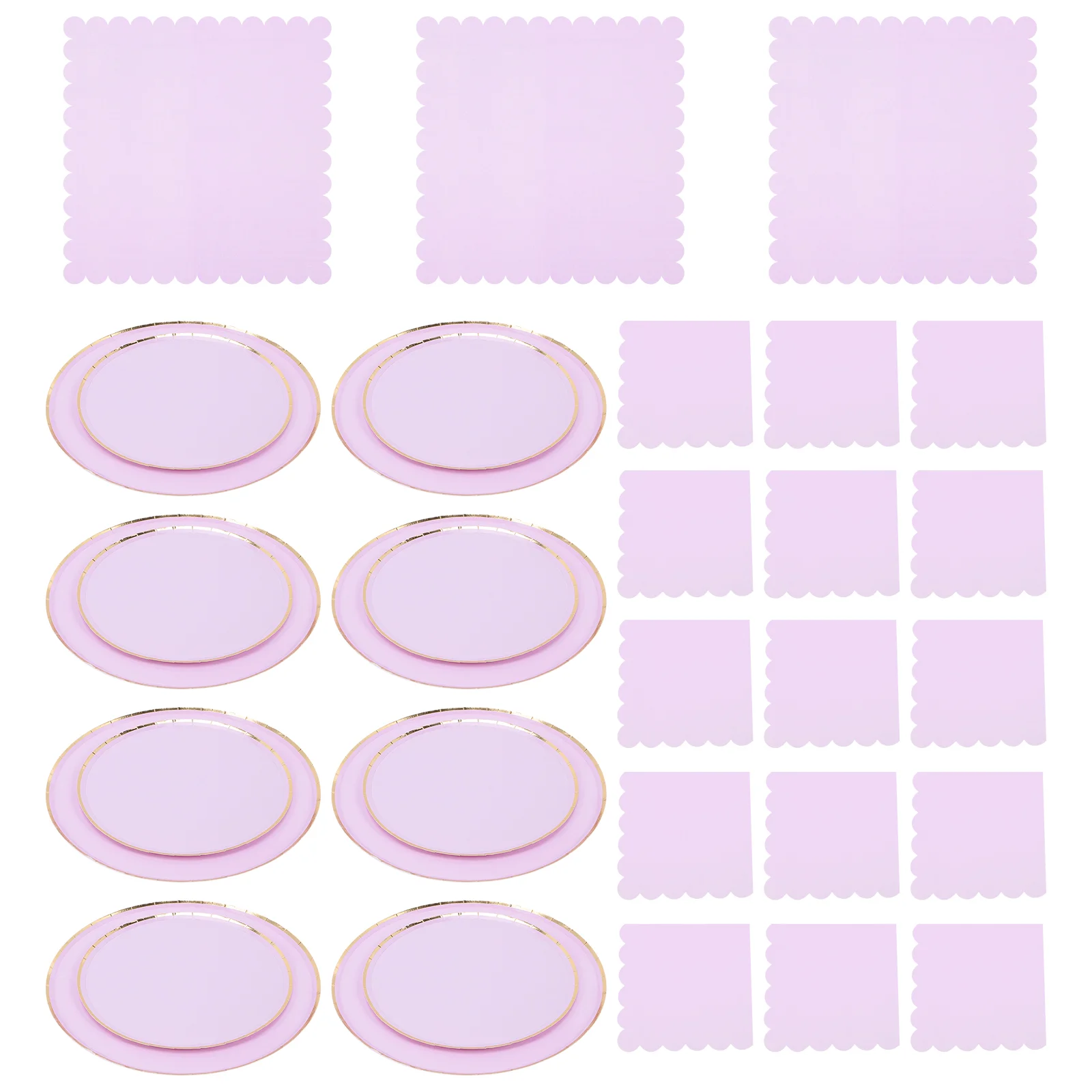 

Plates Dinner Paper Disposable Decorations Purple Birthday Napkins Party Serving Tableware Luncheon Cake Lunch Tray Napkin