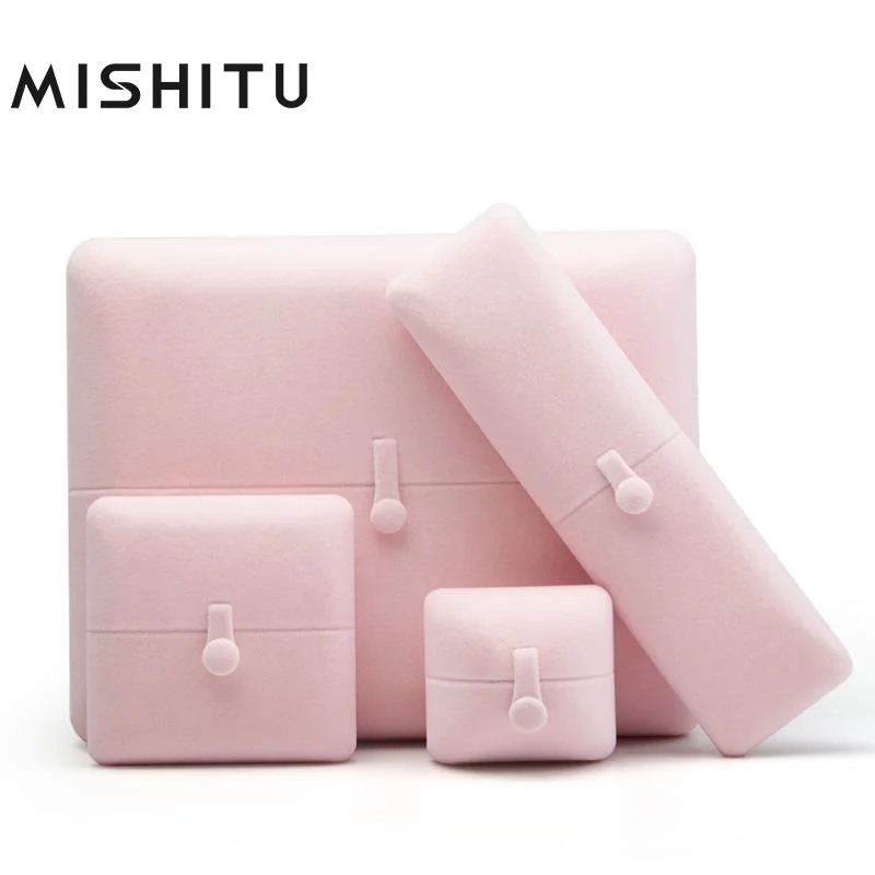 

MISHITU Pink Jewelry Box for Ring Earrings Necklace Bracelet Jewelry Showcase Decorative Jewellery storage Cute Gift Box