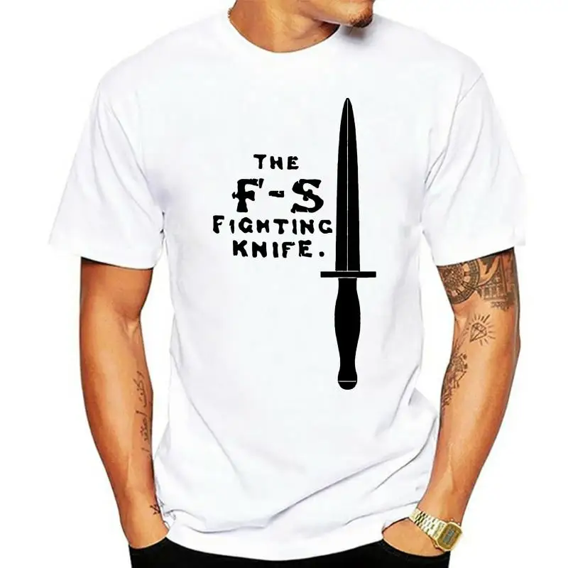 

2023 New Short Sleeve Casual Top Tee 100% Cotton 0-Neck Shirt F-S Fighting Knife Male Best Selling T Shirt