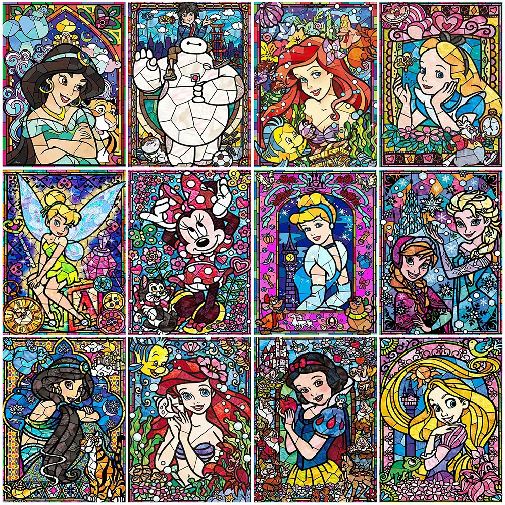 

Disney Full Square Diamond Embroidery Mickey Cross Stitch New Arrival Mosaic Princess Elsa Painting Cartoon Handmade Hobby