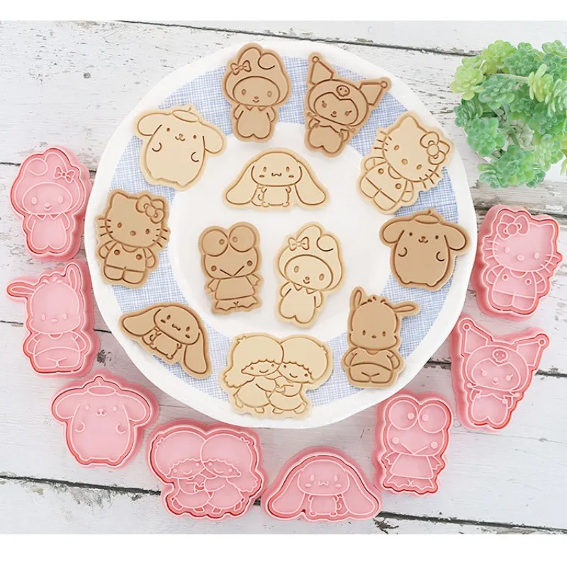 Милая форма для печенья Cinnamorolls набор из 8 штук симпатичная пластиковая с отжимом