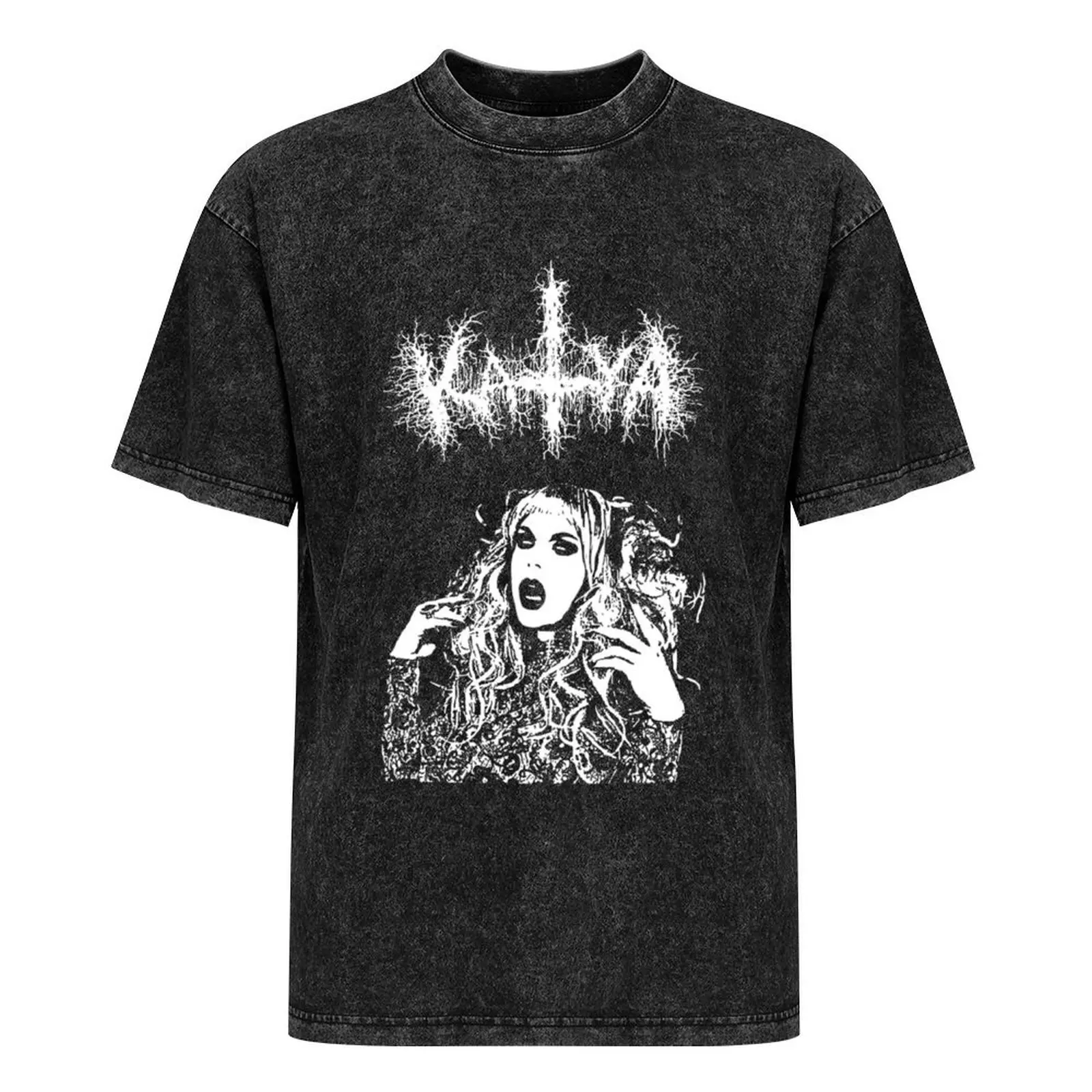 Футболка Katya Zamolodchikova Merch Black Metal новое издание летний топ мужские футболки Fruit of the