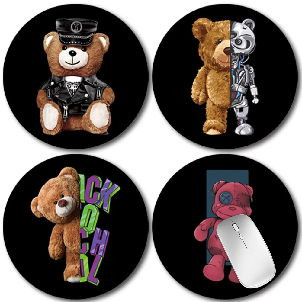 

Mouse Pad Small Gaming Mousepad Waterproof High Quality Leather Cute Bear Pattern Mat for PC/Laptop Portable Computer MousesMat