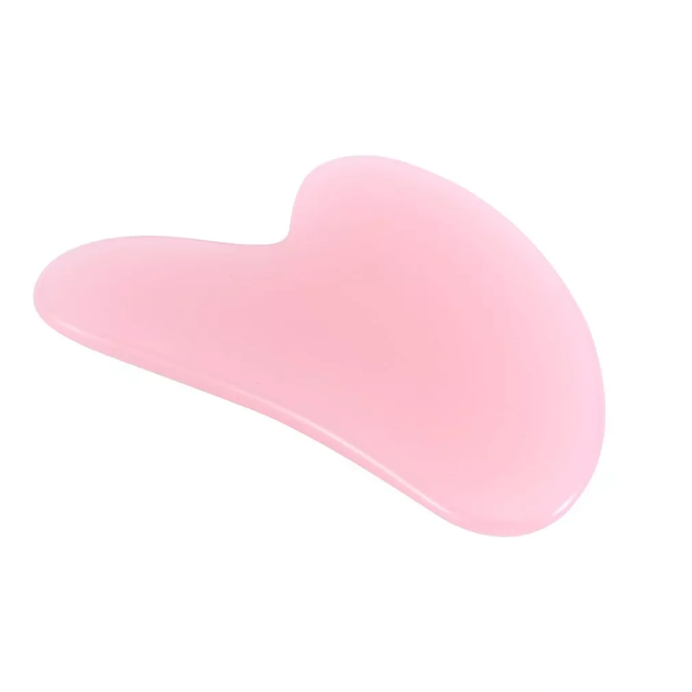 

NEW2023 PC Resin Heart-shaped Massage Scraping Board Artificial Rose Gua Sha Board Face Neck Body Massager Guasha Plate