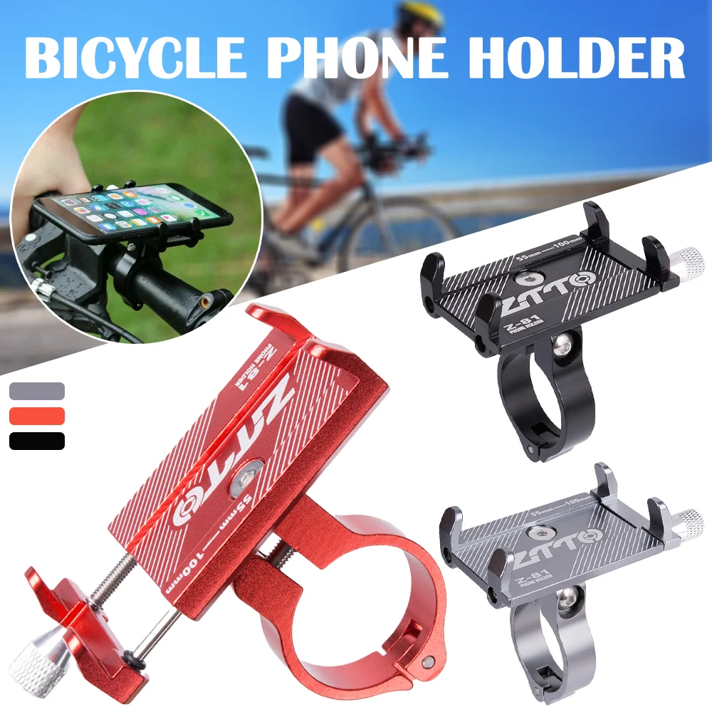

Bicycle Aluminum Alloy Mobile Phone Holder Universal Adjustable Mountain Bike Bracket Cell Phone Stand Cycling Accessories