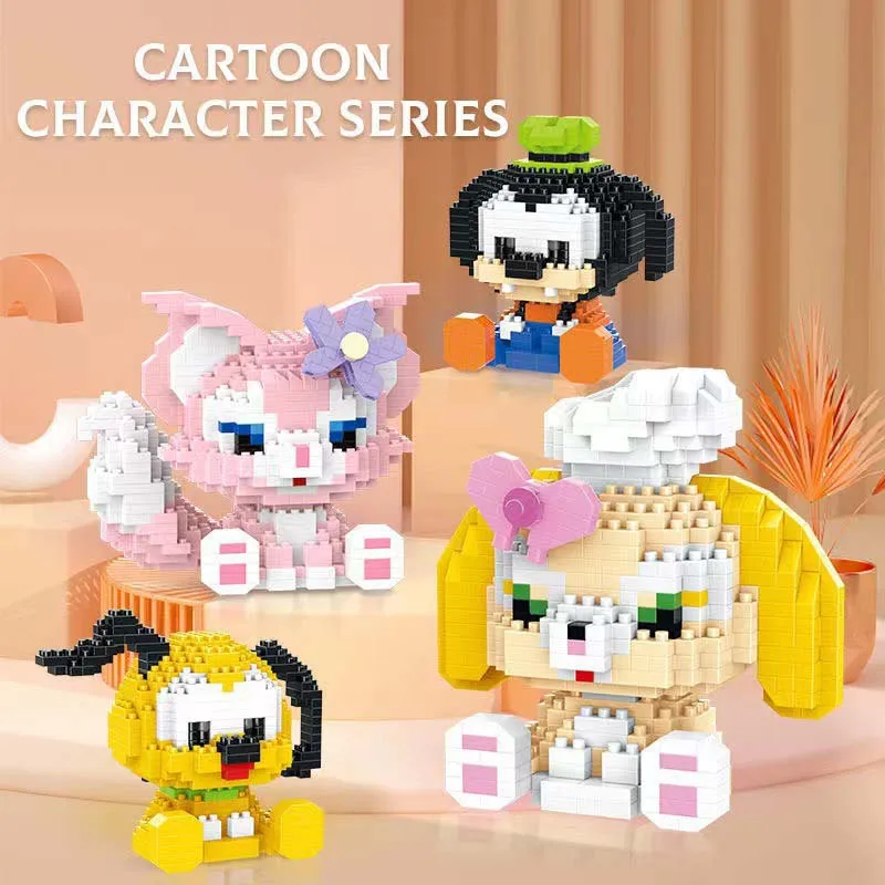 Милые куклы из мультфильма Диснея маленькие строительные блоки креативный