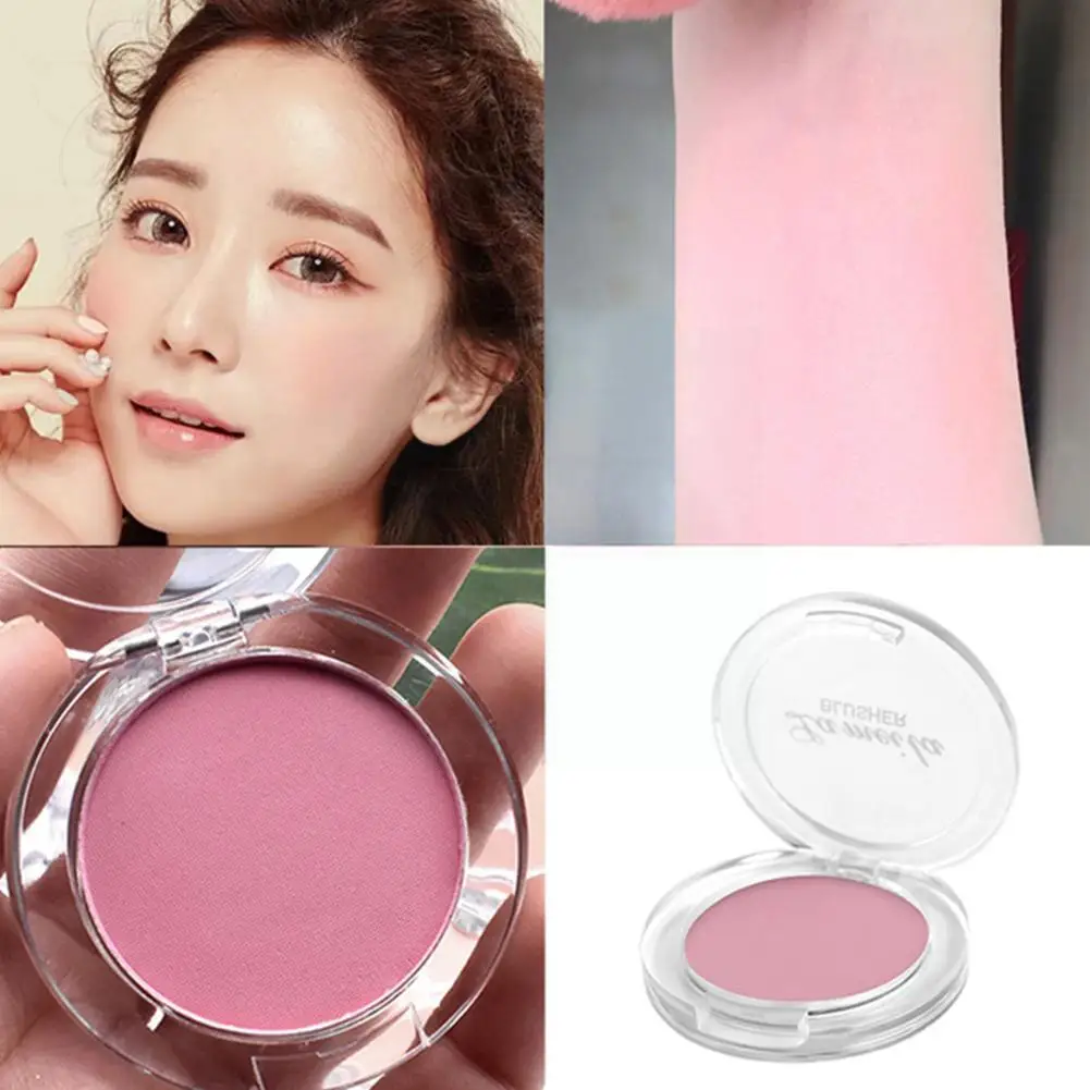 6 цветов Минеральные румяна палитра зеркальные матовые бархатные Румяна гладкие