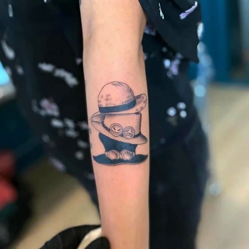 Аниме шляпа временная татуировка мультфильм полуперманентная переводная