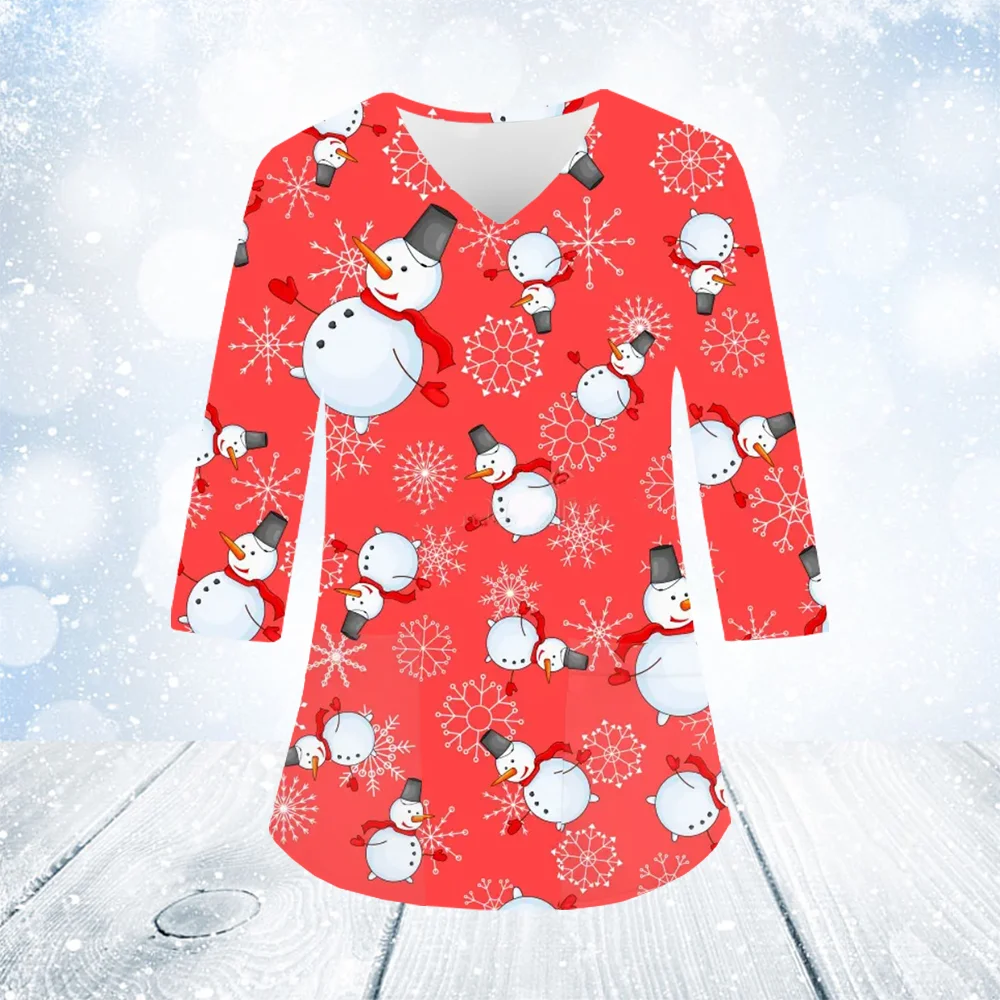 Хирургическая униформа женская рождественская мультяшная принт ветеринарная